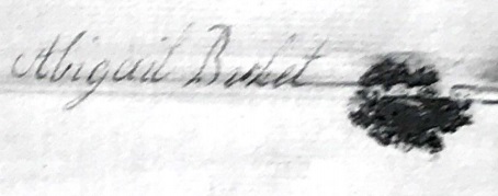 Abigail's signature and seal